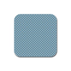 Polka dots Rubber Square Coaster (4 pack) 