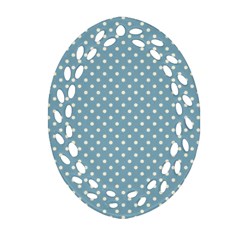 Polka dots Oval Filigree Ornament (Two Sides)