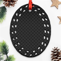 Polka Dots Oval Filigree Ornament (two Sides) by Valentinaart