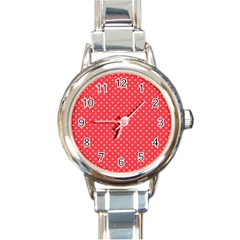 Polka dots Round Italian Charm Watch