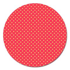 Polka dots Magnet 5  (Round)