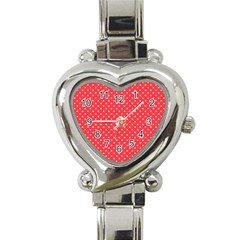 Polka dots Heart Italian Charm Watch