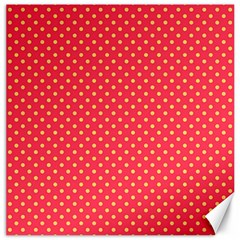 Polka Dots Canvas 12  X 12   by Valentinaart