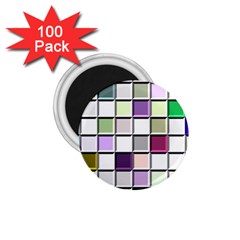 Color Tiles Abstract Mosaic Background 1 75  Magnets (100 Pack)  by Simbadda