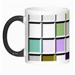 Color Tiles Abstract Mosaic Background Morph Mugs by Simbadda