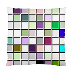 Color Tiles Abstract Mosaic Background Standard Cushion Case (two Sides) by Simbadda