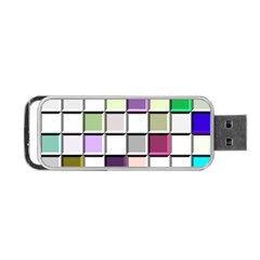 Color Tiles Abstract Mosaic Background Portable Usb Flash (one Side)