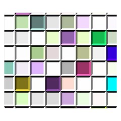 Color Tiles Abstract Mosaic Background Double Sided Flano Blanket (small) 