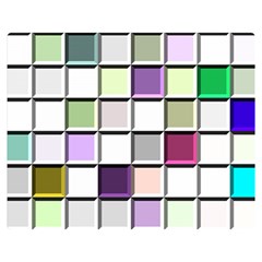 Color Tiles Abstract Mosaic Background Double Sided Flano Blanket (medium)  by Simbadda