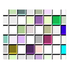 Color Tiles Abstract Mosaic Background Double Sided Flano Blanket (large)  by Simbadda