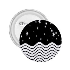 Black And White Waves And Stars Abstract Backdrop Clipart 2 25  Buttons by Simbadda