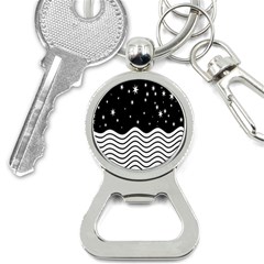 Black And White Waves And Stars Abstract Backdrop Clipart Button Necklaces by Simbadda