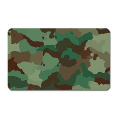 Camouflage Pattern A Completely Seamless Tile Able Background Design Magnet (rectangular) by Simbadda