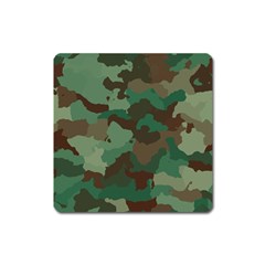 Camouflage Pattern A Completely Seamless Tile Able Background Design Square Magnet by Simbadda