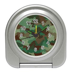 Camouflage Pattern A Completely Seamless Tile Able Background Design Travel Alarm Clocks by Simbadda