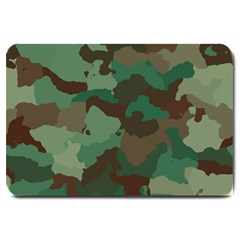 Camouflage Pattern A Completely Seamless Tile Able Background Design Large Doormat  by Simbadda