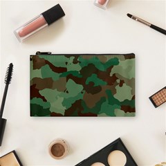 Camouflage Pattern A Completely Seamless Tile Able Background Design Cosmetic Bag (small)  by Simbadda