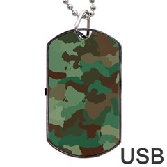 Camouflage Pattern A Completely Seamless Tile Able Background Design Dog Tag Usb Flash (one Side)