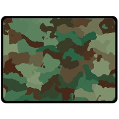 Camouflage Pattern A Completely Seamless Tile Able Background Design Double Sided Fleece Blanket (large)  by Simbadda