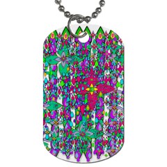 Sunny Roses In Rainy Weather Pop Art Dog Tag (two Sides) by pepitasart