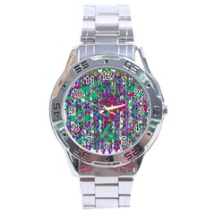 Sunny Roses In Rainy Weather Pop Art Stainless Steel Analogue Watch by pepitasart