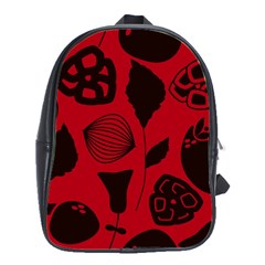 Congregation Of Floral Shades Pattern School Bags(large)  by Simbadda