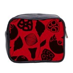 Congregation Of Floral Shades Pattern Mini Toiletries Bag 2-Side Back