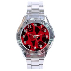 Congregation Of Floral Shades Pattern Stainless Steel Analogue Watch by Simbadda