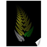 Drawing Of A Fractal Fern On Black Canvas 36  x 48   35.26 x46.15  Canvas - 1