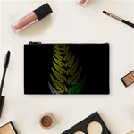 Drawing Of A Fractal Fern On Black Cosmetic Bag (Small)  Front