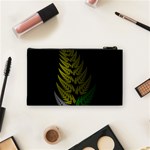 Drawing Of A Fractal Fern On Black Cosmetic Bag (Small)  Back