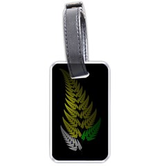 Drawing Of A Fractal Fern On Black Luggage Tags (One Side) 