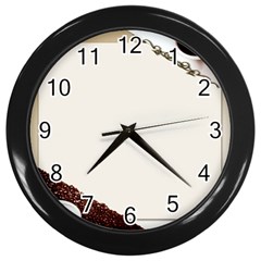 Greeting Card Coffee Mood Wall Clocks (black) by Simbadda