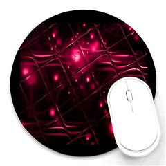 Picture Of Love In Magenta Declaration Of Love Round Mousepads by Simbadda