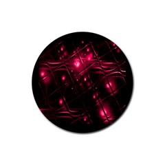 Picture Of Love In Magenta Declaration Of Love Rubber Coaster (round)  by Simbadda