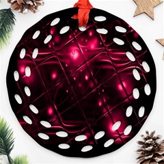 Picture Of Love In Magenta Declaration Of Love Ornament (round Filigree)