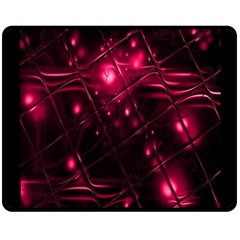 Picture Of Love In Magenta Declaration Of Love Double Sided Fleece Blanket (medium)  by Simbadda