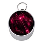 Picture Of Love In Magenta Declaration Of Love Mini Silver Compasses Front