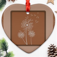 Dandelion Frame Card Template For Scrapbooking Heart Ornament (two Sides) by Simbadda