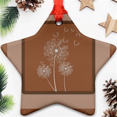 Dandelion Frame Card Template For Scrapbooking Star Ornament (two Sides) by Simbadda