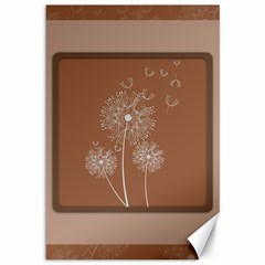 Dandelion Frame Card Template For Scrapbooking Canvas 12  X 18   by Simbadda