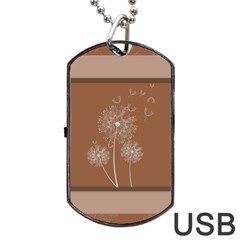 Dandelion Frame Card Template For Scrapbooking Dog Tag Usb Flash (one Side) by Simbadda