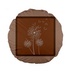 Dandelion Frame Card Template For Scrapbooking Standard 15  Premium Round Cushions by Simbadda