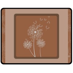 Dandelion Frame Card Template For Scrapbooking Double Sided Fleece Blanket (medium)  by Simbadda