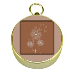 Dandelion Frame Card Template For Scrapbooking Gold Compasses by Simbadda