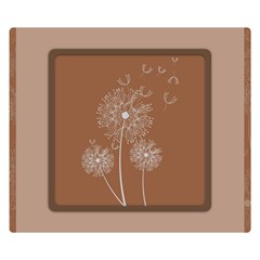 Dandelion Frame Card Template For Scrapbooking Double Sided Flano Blanket (small)  by Simbadda