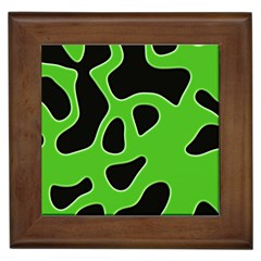 Black Green Abstract Shapes A Completely Seamless Tile Able Background Framed Tiles by Simbadda