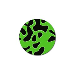 Black Green Abstract Shapes A Completely Seamless Tile Able Background Golf Ball Marker (4 Pack) by Simbadda