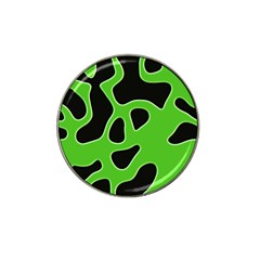 Black Green Abstract Shapes A Completely Seamless Tile Able Background Hat Clip Ball Marker (10 Pack) by Simbadda