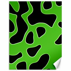 Black Green Abstract Shapes A Completely Seamless Tile Able Background Canvas 12  X 16   by Simbadda